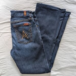 7 For All Mankind A Pocket Low Rise Flare Jean
